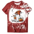 thumbnail image 5 of Akiihool Summer Halloween Womens Oversized Tshirt Flower Graphic Tees Nashville Music Short Sleeve Shirts Summer Casual Loose Beach Tops Red,XXL, 5 of 5