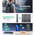 thumbnail image 4 of Cargador portátil Power Bank de 6000 mAh con cable 3 en 1, color gris, 4 of 6