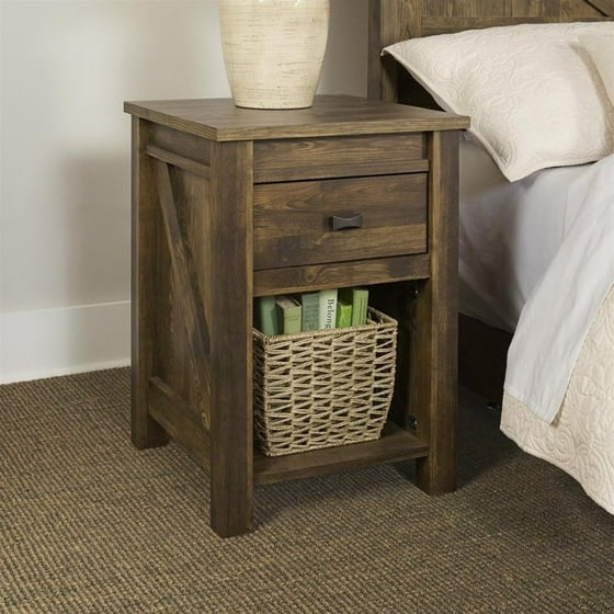 Altra Furniture Farmington 1 Drawer Nightstand Com