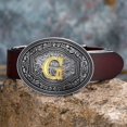 thumbnail image 4 of Vintage Fashion Western Belt Buckle Initial Letters From ABC to XYZ Cowboy Rodeo Belt Buckle for Men and Women, Best Gift, 4 of 7