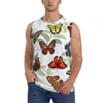 thumbnail image 3 of Uemuo Multicolored Butterflies Pattern Men's Sleeveless T-Shirt,Muscle Athletic Tank Top, Moisture-wicking Quick-dry Breathable Classic Tee Top for Gym Run Outdoor Sports-, 3 of 8