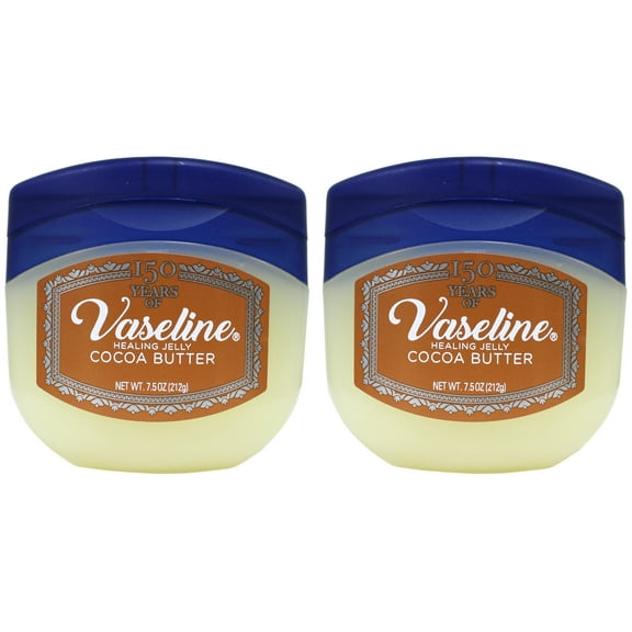 Vaseline Rich Conditioning Petroleum Jelly Cocoa Butter 7.5 oz (Pack of 2)