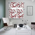 thumbnail image 4 of Red Grey Kitchen Curtains Sets for Windows 36 Inch Length, Geometric Circle Modern Abstract Simple Art Rod Pocket Window Treatments Tier Curtains and Valances Set for Bedroom/Bathroom, 4 of 8