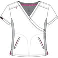 thumbnail image 4 of koi Lite Women's Philosophy Mock Wrap Side Zipper Solid Scrub Top, 4 of 5