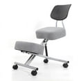 thumbnail image 3 of Furniture of America Popalo Metal Kneeling Chair with Wheels in Light Gray, 3 of 14