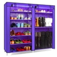 thumbnail image 1 of GoDecor Double Rangées 9 Treillis Combiné Style Armoire à Chaussures Violet, 1 of 6