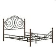 Weston Home Adison Graceful Scroll Bronze Iron Bed, Queen