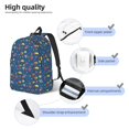 thumbnail image 4 of Lsque Cosmos Rockets Pattern Canvas Daypack, Durable Backpack, High-quality Versatile Backpack,Vintage Compact Backpack-Small, 4 of 6