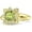 Yellow, variant on Elegant Lotus Flower Round Cut Green Peridot Birthstone Wedding Engagement Ring For Women In 925 Sterling Silver 14K Rose Gold Plating