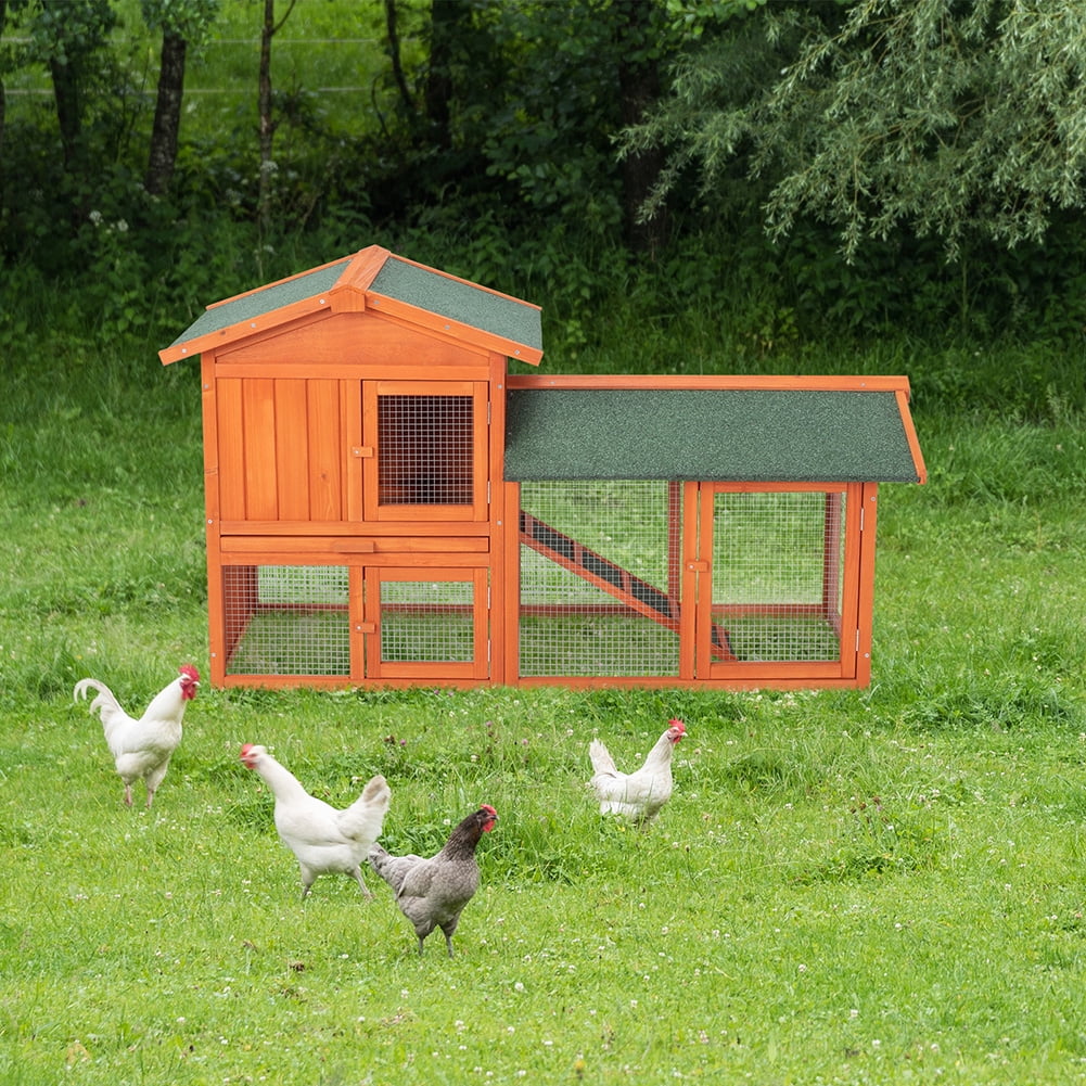 Kadyn Weatherproof Poultry Cage ,Chicken Coop with Nesting Box and Run, 61" Wooden Chicken Coop Hen House Rabbit Wooden Poultry Cage Indoor Outdoor Habitat, Easy to Clean Kadyn Weatherproof Poultry Cage ,Chicken Coop with Nesting Box and Run, 61" Wooden Chicken Coop Hen House Rabbit Wooden Poultry Cage Indoor Outdoor Habitat, Easy to Clean