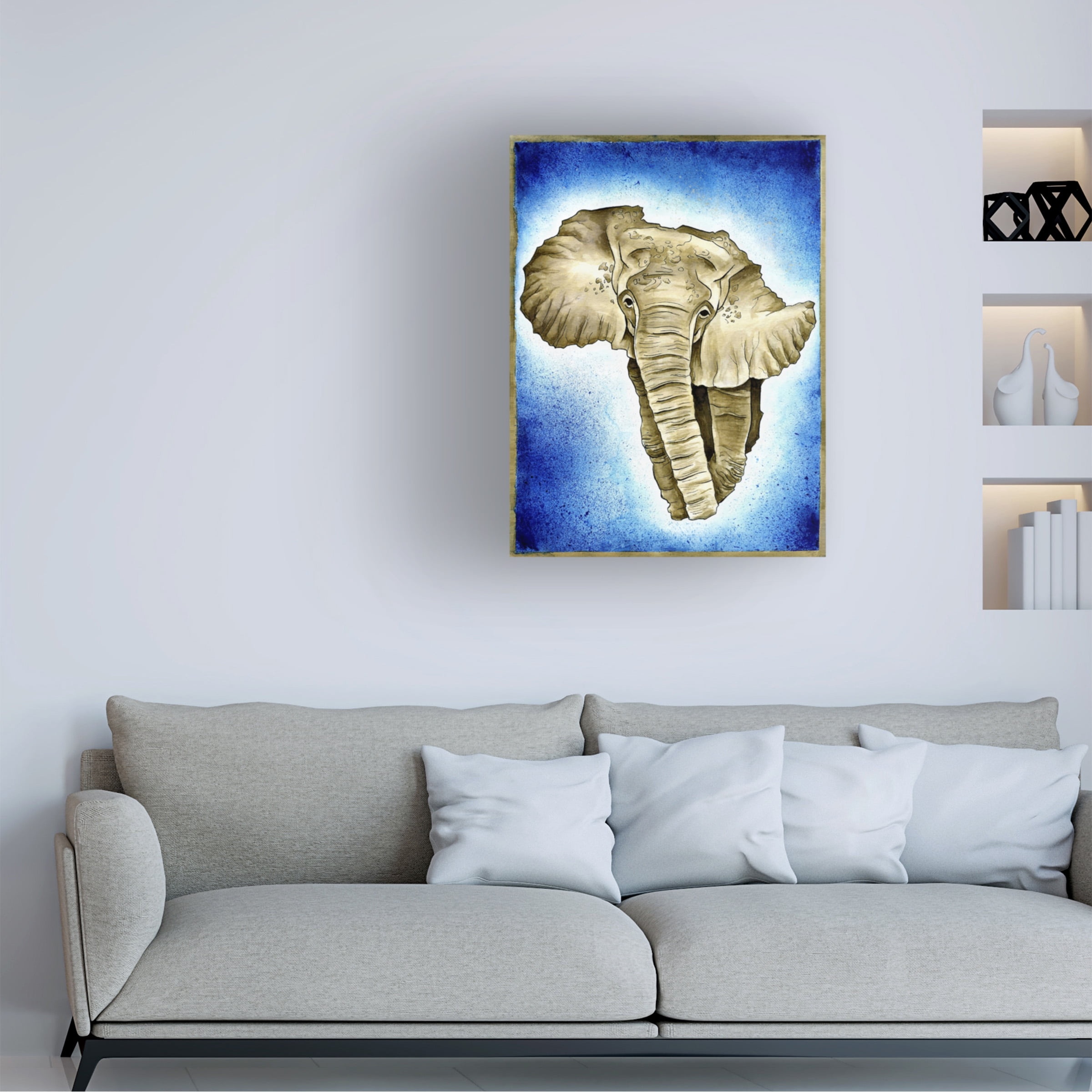 Ben Heine 'African Continent Watercolor' Canvas Art