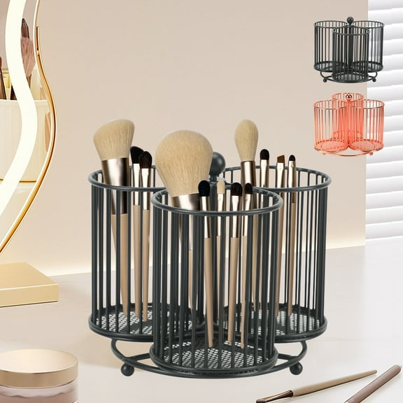 SSZMDLB under $5 Cutlery Holder Organizer Caddy, Metal Rotating Utensil Stand for Kitchen Table, Multi Compartment Rack for Knife Fork Spoon