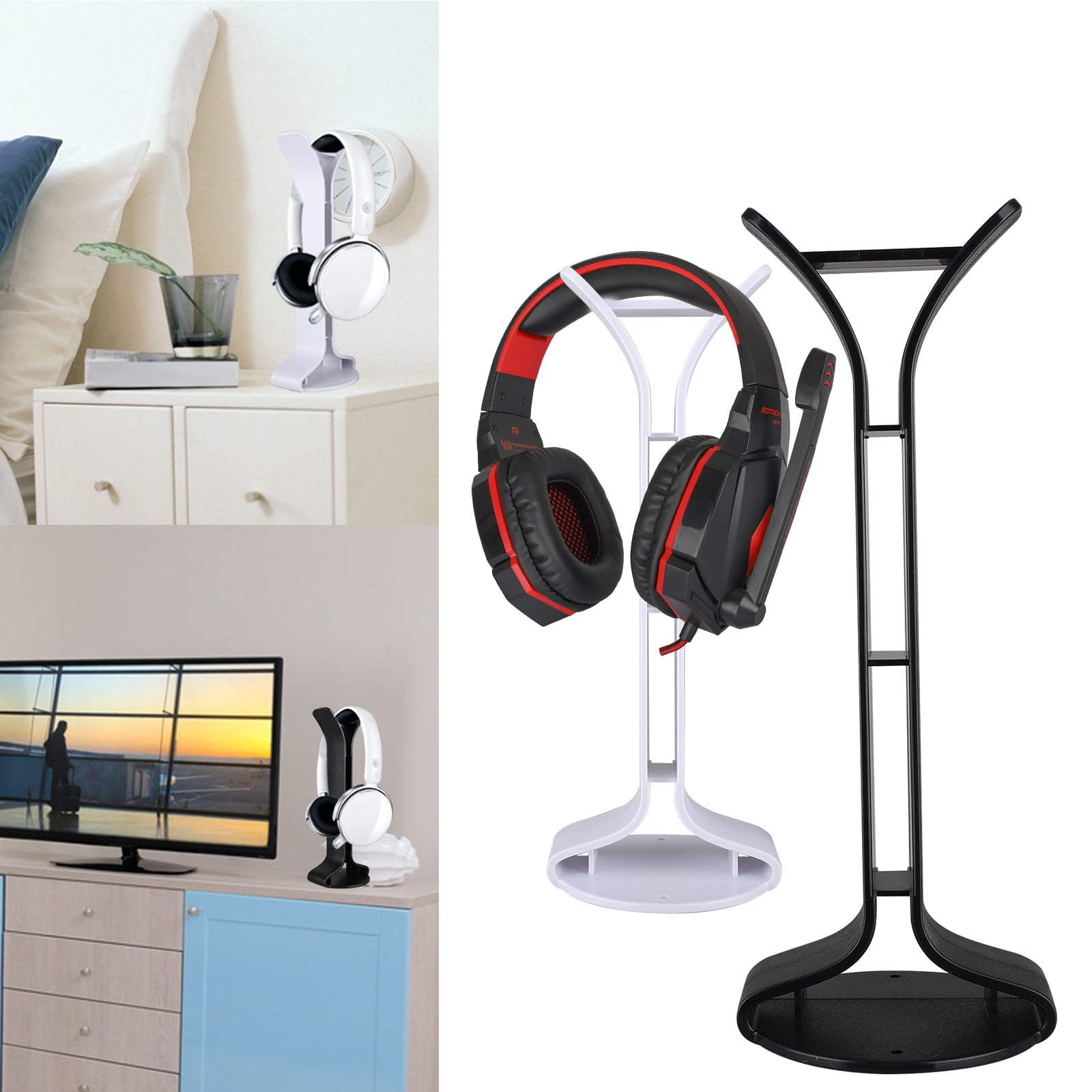 TSV Headphones Stand, ABS Desk Headset Holder Supporting Desktop