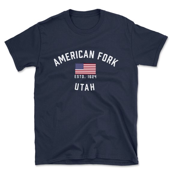 American Fork Utah Patriot Men's Cotton T-Shirt