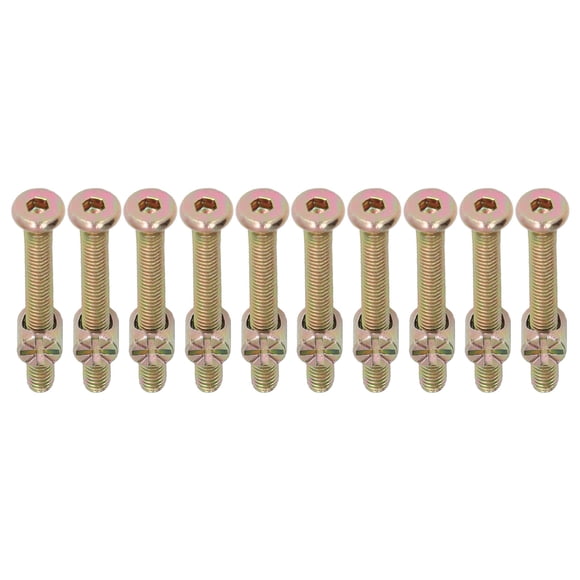Kit 10 Juegos De Tornillo De Cuna De Cama Bebé M6 Tornillos De Hardware De Tornillo De Tapa De Acero Inoxidable Galvanizado De Acero Inoxidable Para Muebles
