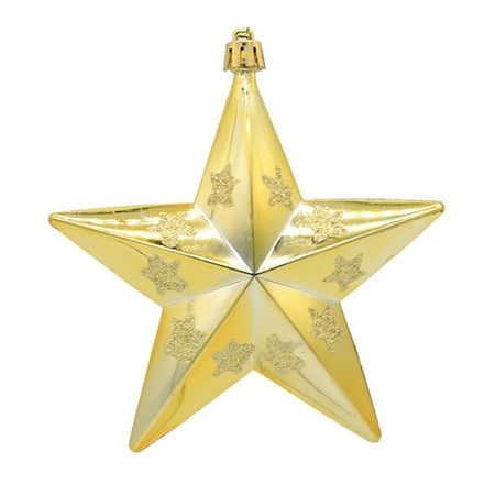 

dianhelloya Christmas Pendant Electroplating Painted Reusable Xmas Tree Decor Merry Christmas Pentagram Small Hanging Ornament for Living Room