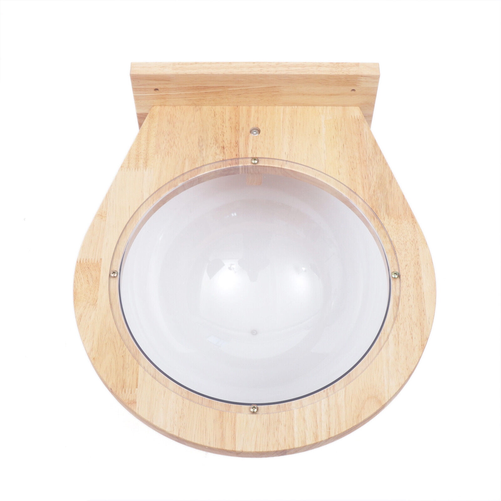 Wall Mounted Wood Cat Perches with Clear Bottom and Base, Cat Sleeping Shelf Bowl 17.72*11.81*7.09in
