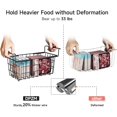 thumbnail image 5 of 4Pcs Freezer Organizer（0Pcs Expandable Hanging Refrigerator Basket and 4Pcs Stackable Freezer Containers）,Black Wire Basket for Freezer&Upright Freezer, 5 of 5