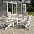 thumbnail image 2 of Ottowood Outdoor Adirondack Chair Cushions Set of 4 - Removable Covers, Water-Repellent, Fade-Resistant, Non-Slip Bottom & Securing Straps, Universal Fit for Most Chairs - Beige, 2 of 8