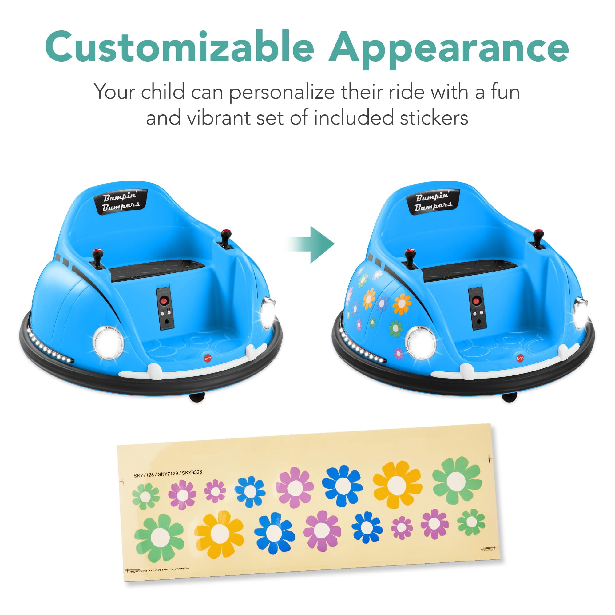 Coche De Choque Eléctrico Goplus Para Niños – 6V Con Doble Joystick, Mando A Distancia Y Luces LED, Velocidad 3-6 Km/h