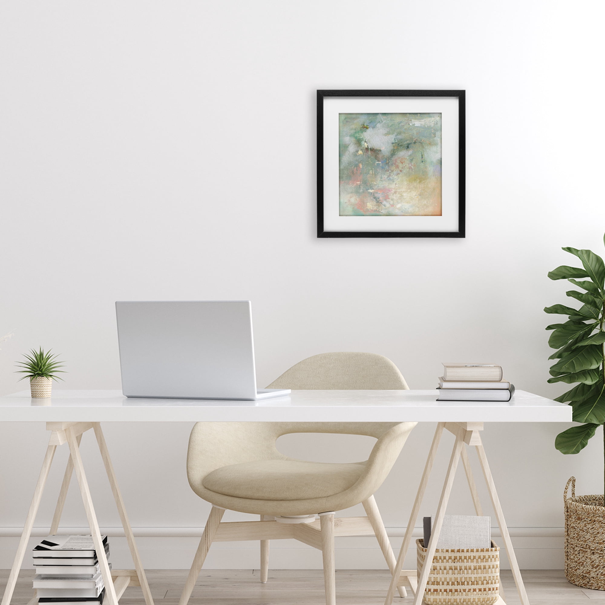 Stupell Industries Ethereal Brushstroke Harmony Black Framed Print Under Glass, design by Carol Robinson