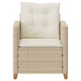 thumbnail image 2 of vidaXL Garden Chair with Cushions Beige Poly Rattan, 2 of 5