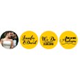 thumbnail image 2 of Darling Souvenir Custom Photo Wedding Stickers Candy Chocolate Labels 190 Pcs-Yellow, 2 of 2