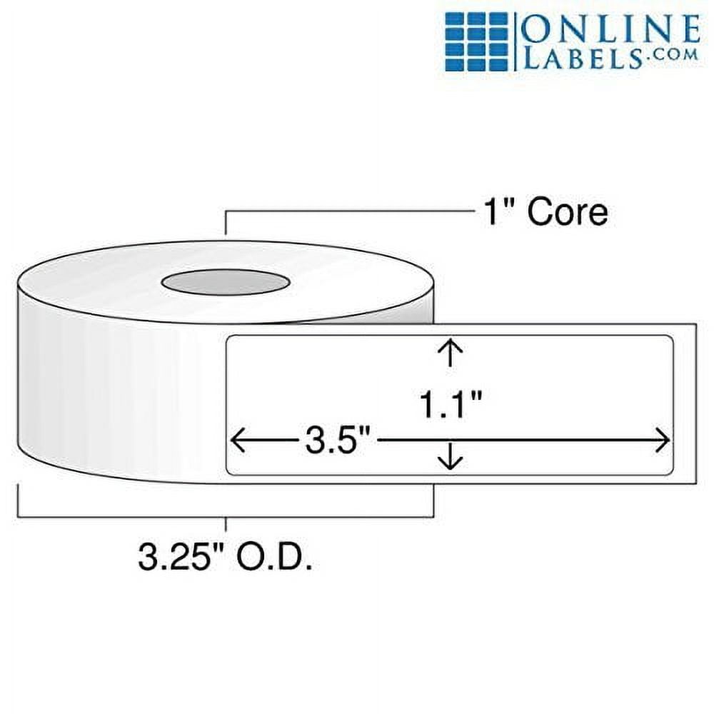 1.1 x 3.5 Removable Labels for DYMO Printers - Online Labels (4 Rolls)