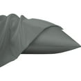 thumbnail image 4 of Zippered Satin Pillow Cases for Hair and Skin, Luxury Queen Hidden Zipper Pillowcases Set of 2, 20 x 30 Inches, Dark Grey, 4 of 7
