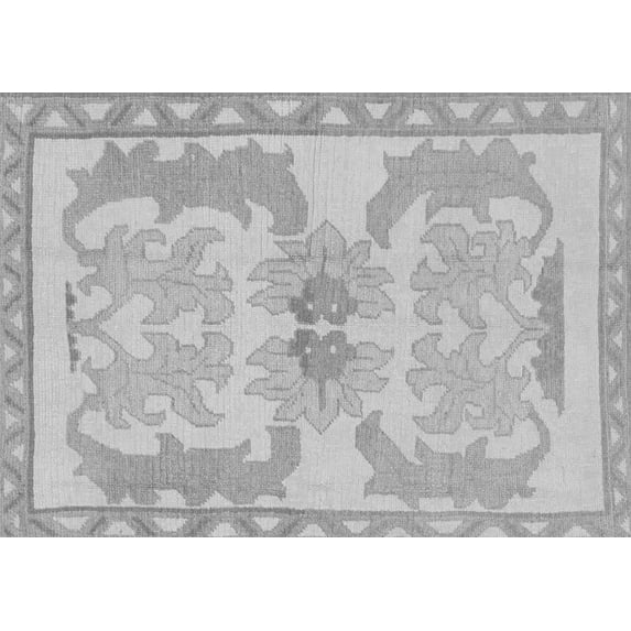 Ahgly Company Indoor Rectangle Abstract Gray Modern Area Rugs, 2' x 5'