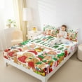 thumbnail image 4 of Manfei Kawaii Gingerbread Man 3pcs Twin Sheet Sets for Preppy Kids Children,Merry Christmas Twin Fitted Sheet,Happy Xmas Breathable Flat Sheet,Ultra Soft Home Decor, 4 of 7