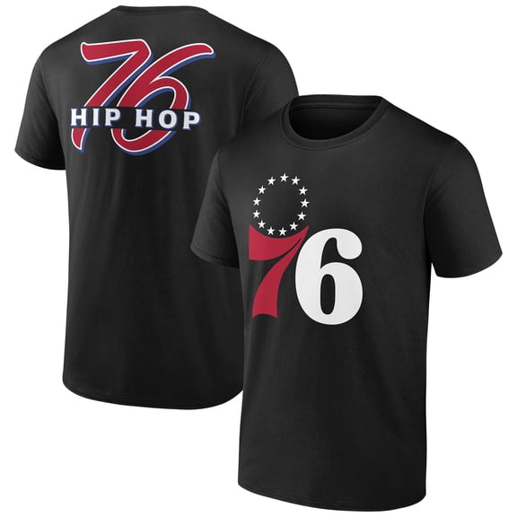 Men's Black Philadelphia 76ers Hip Hop Mascot T-Shirt
