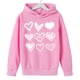 thumbnail image 4 of Sudadera con capucha y estampado de corazón de San Valentín, sudadera de manga larga para niños y niñas, chaqueta para niñas de talla mediana y grande., 4 of 7