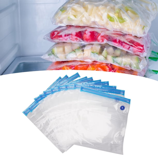 Bolsas De Sellador De Vacío De 10 Piezas, Ahorrador De Alimentos Para Las Bolsas De Compresión De Ahorro De Espacio De Frescura Evita El Oxígeno Para Las Verduras Frutas