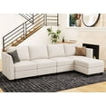 thumbnail image 3 of Belffin 5 pieces Chenille Modular Sectional Sofa Sectional Sleeper Sofa Washable Cushion with storage for Living Room,Beige, 3 of 9