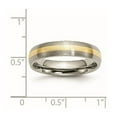 thumbnail image 2 of Titanium 14k Gold Inlay 5mm Brushed Band Ring Size 8 Ring for Women and Men, 2 of 2