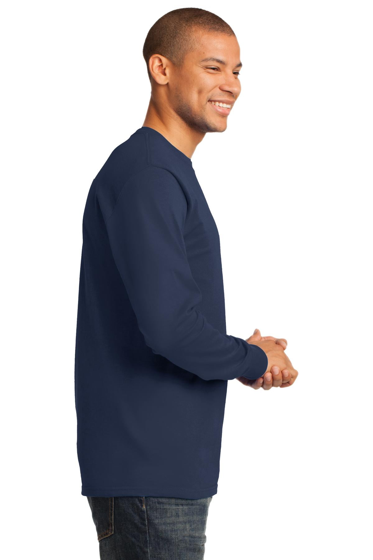 Port & Company Tall Long Sleeve Essential Tee-2XLT (Navy Port & Company Tall Long Sleeve Essential Tee-2XLT (Navy