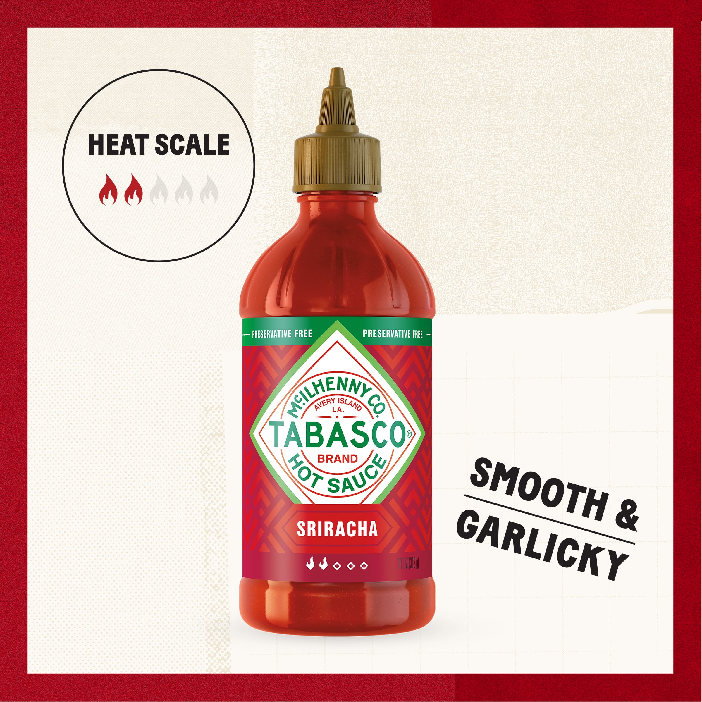 (2 pack) Tabasco Sriracha Sauce 11 oz