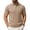 Khaki, variant on IWRICH Men's Corduroy Short Sleeve Polo Shirts Button up Solid Color T Shirts Summer Casual Stylish Textured Tops with Pocket Navy XL