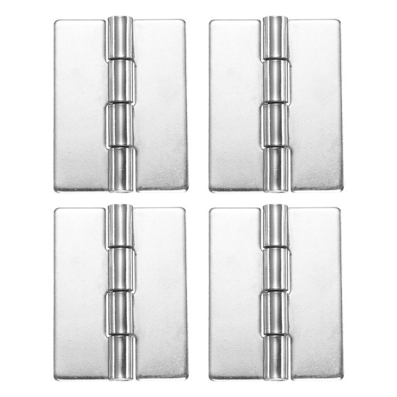 Uxcell 4 Pack Heavy Duty Weldable Hinges, 2.5" x 1.97" x 0.08" Weld on Butt Hinge 304 Stainless Steel Folding Metal Gate Hinges for Trailer Doors, Silver