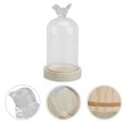 thumbnail image 4 of Shisuyan 1Pcs Wood Base Glass Dome For Decorative Item And Display, 4 of 9