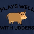 thumbnail image 3 of CafePress - Plays Well With Udders Dark T Shirt - Men's Classic Graphic Cotton T-Shirt, 3 of 4