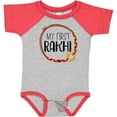 thumbnail image 3 of Inktastic My 1st Rakhi Bracelet, Raksha Bandhan Red and Gold Bracelet Boys or Girls Baby Bodysuit, 3 of 5