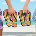 thumbnail image 5 of iauyy Unisex Printed Flip Flop Sandals - Lightweight Non-Slip Beach Shoes,Car, 5 of 8