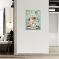 thumbnail image 4 of Farmhouse Coffee Cup Wall Art Rustic Country Retro Hummingbird Daisy Cup Pictures Wall Decor Today I Choose Joy Canvas Prints Painting Framed Artwork for Bar Kitchen Dining Room Living Room 12"x16", 4 of 6
