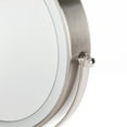 thumbnail image 5 of Better Homes & Gardens Wall Mount Modern 8 inch Round LED Mirror Has Frame, Satin Nickel, 5 of 7