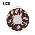 thumbnail image 3 of Cute Popcorn Starry Sky Black Shower Cap, Reusable Bath Hair Hat for all Hair Lengths Hair Cover with Elastic Band Double Waterproof Layers Bathing Hat, 3 of 5