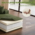 thumbnail image 6 of Aukfa 96" Cloud Sectional Couch, Modular L Shaped Boneless Sofa with Right Facing Chaise&2 Storage Pockets, Green, 6 of 8