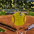 thumbnail image 4 of 2-D Yellow Softball Pinata 16" Softball Birthday Softball Party Decoration Photo Prop Softball Themed Birthday, 4 of 4