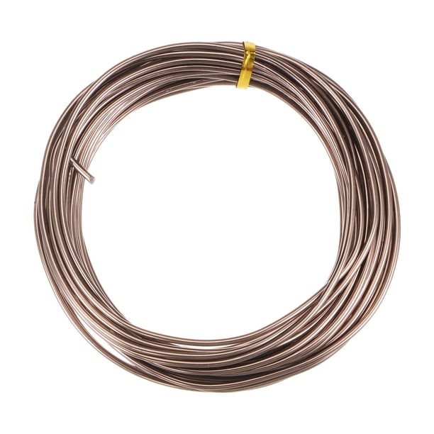 Bonsái Entrenamiento Alambre 2.5mm Total 10mm 33 Pies Anodizado Aluminio Alambre Corrosión Resistente para Plantas Bonsai Árboles Moldear Doblar Interior, Marrón